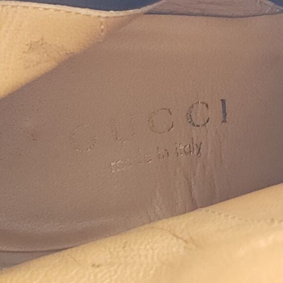 Gucci Women's US7-7,5C EU38 Black Leather Side Zipper Heeld Square Toe Boots - Picture 14 of 16